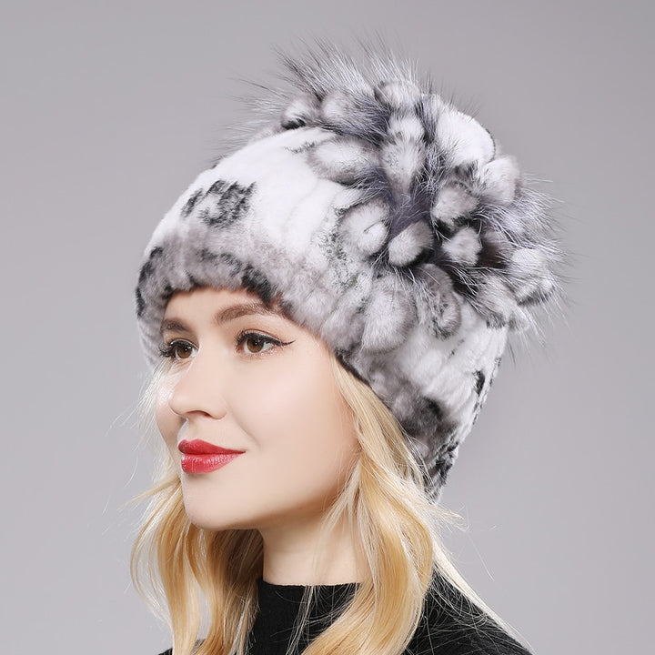 Women Genuine Rex Rabbit Fur Hats - Robust Quality Store