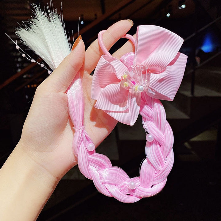 Girls Cute Cartoon Bow Butterfly Colorful Braid - Robust Quality Store