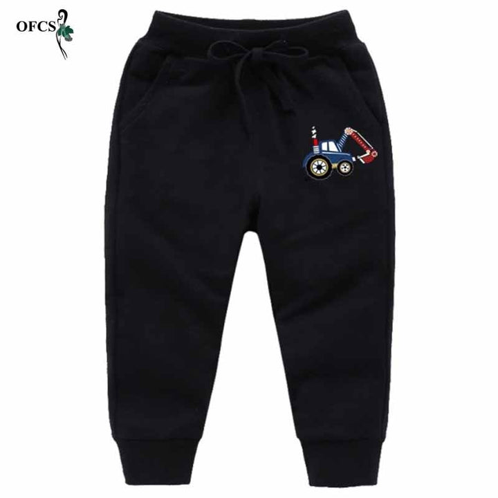 Teenagers Pants Solid Cartoon, Sport Jogging Trousers - Robust Quality Store