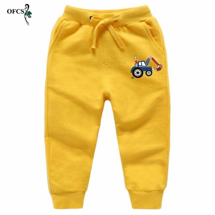 Teenagers Pants Solid Cartoon, Sport Jogging Trousers - Robust Quality Store