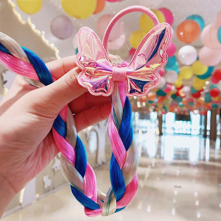 Girls Cute Cartoon Bow Butterfly Colorful Braid - Robust Quality Store