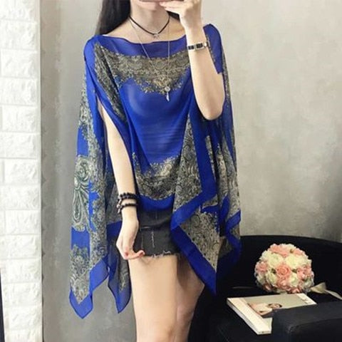 Fashion Printed Poncho Bikini Cover - Robust Quality Store