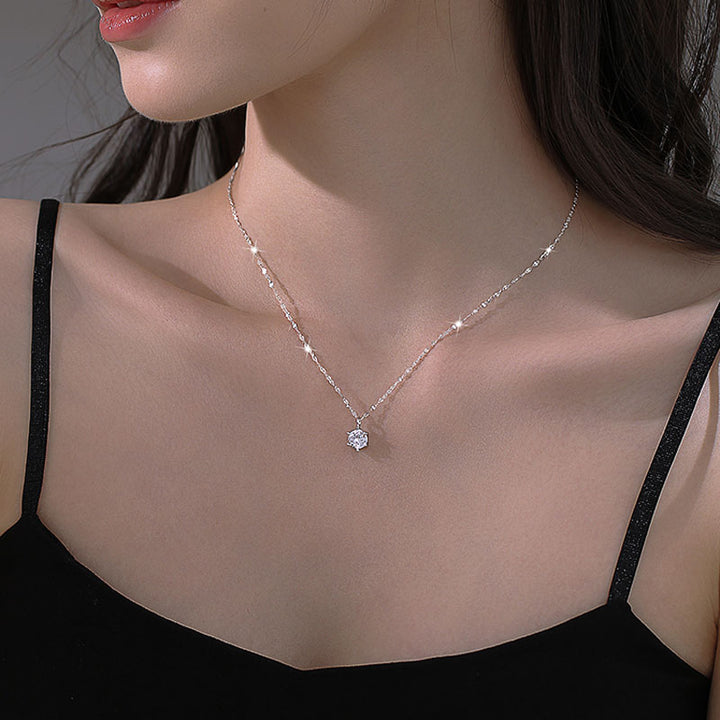 925 Sterling Silver AAA Zircon Choker Necklaces | Female Fashion - Robust Quality Store