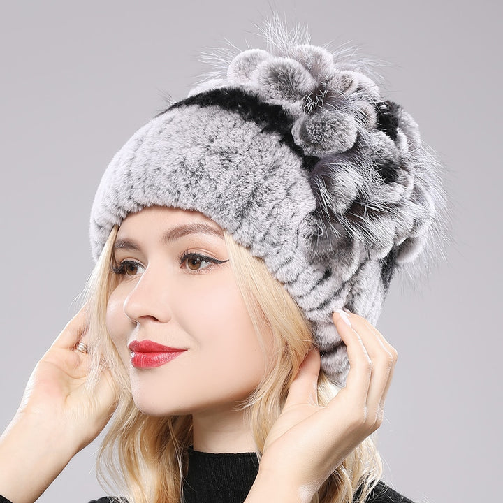 Women Genuine Rex Rabbit Fur Hats - Robust Quality Store