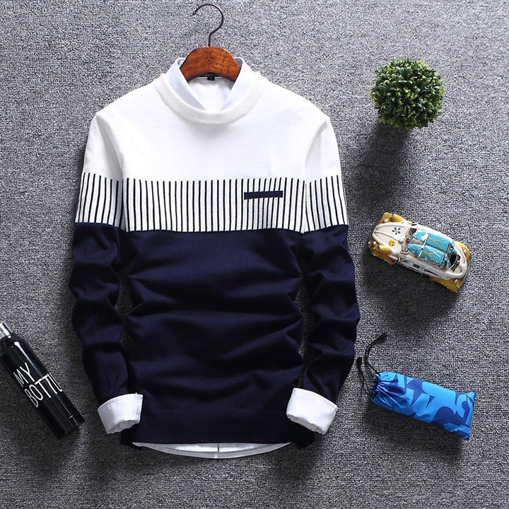 Casual Striped Slim Fit Pullover Sweater - Robust Quality Store