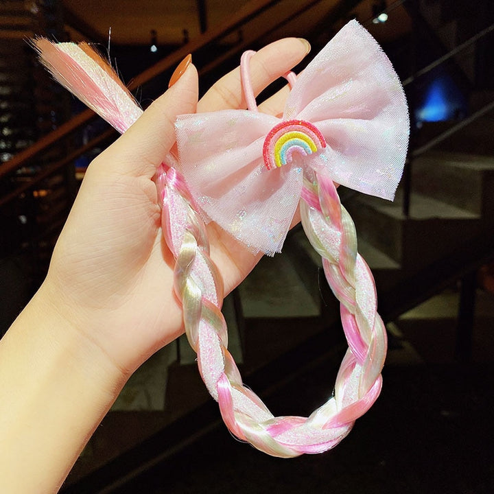 Girls Cute Cartoon Bow Butterfly Colorful Braid - Robust Quality Store