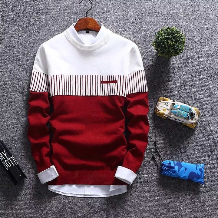 Casual Striped Slim Fit Pullover Sweater - Robust Quality Store