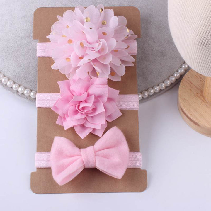 Girls Flower Headbands 3Pcs | Baby girl bow Accessories - Robust Quality Store