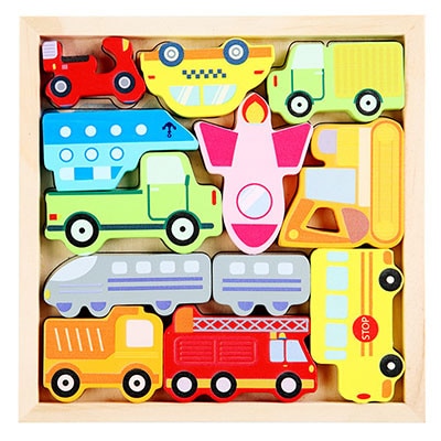 Kids Colorful 3D Puzzle | Wooden Toys High Quality Tangram Math Jigsaw Game - Robust Quality Store