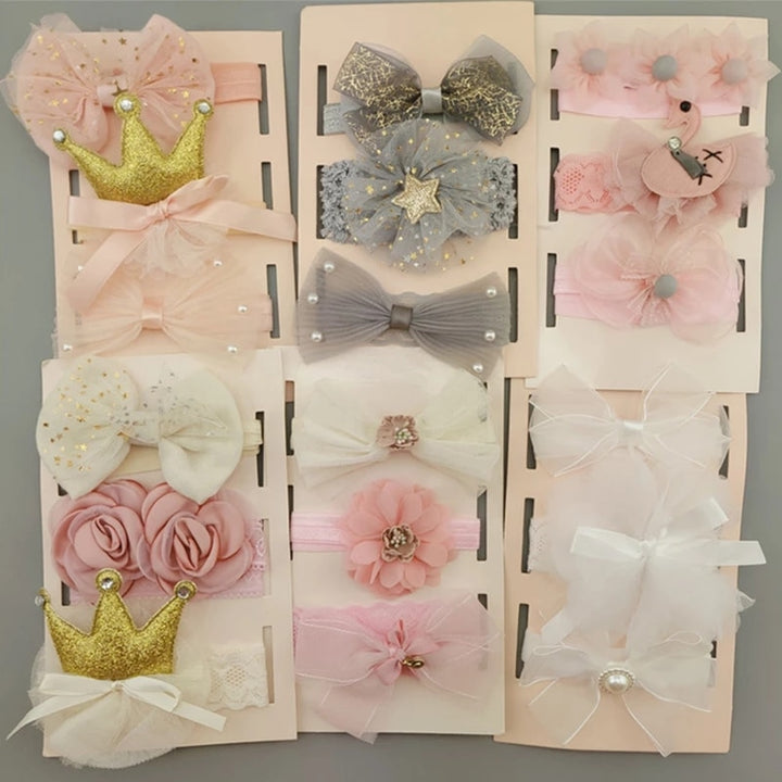 Girls Flower Headbands 3Pcs | Baby girl bow Accessories - Robust Quality Store