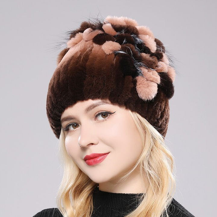 Women Genuine Rex Rabbit Fur Hats - Robust Quality Store