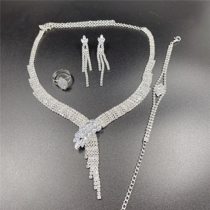 Rhinestone Crystal Bridal Jewelry Set - Robust Quality Store