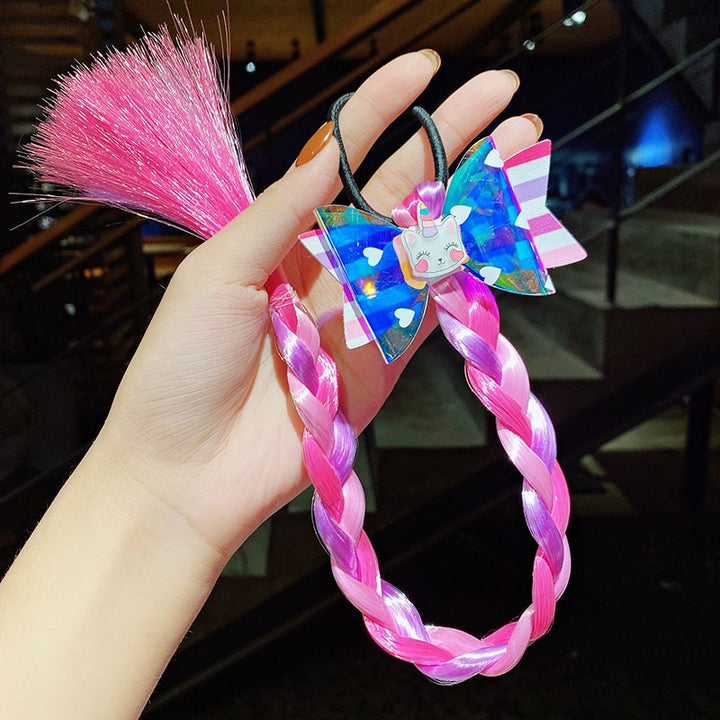 Girls Cute Cartoon Bow Butterfly Colorful Braid - Robust Quality Store