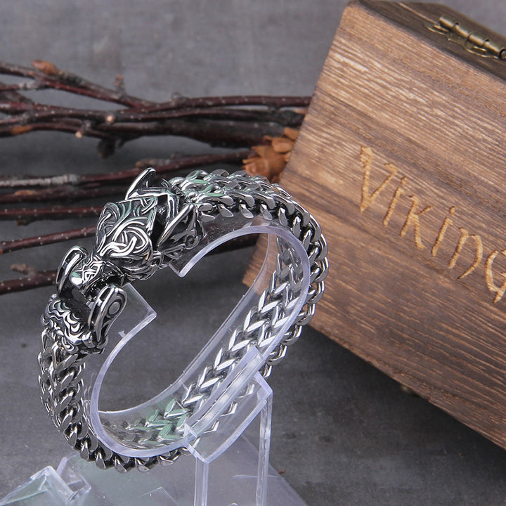 Viking Ouroboros Vintage Punk Bracelet for Men - Robust Quality Store