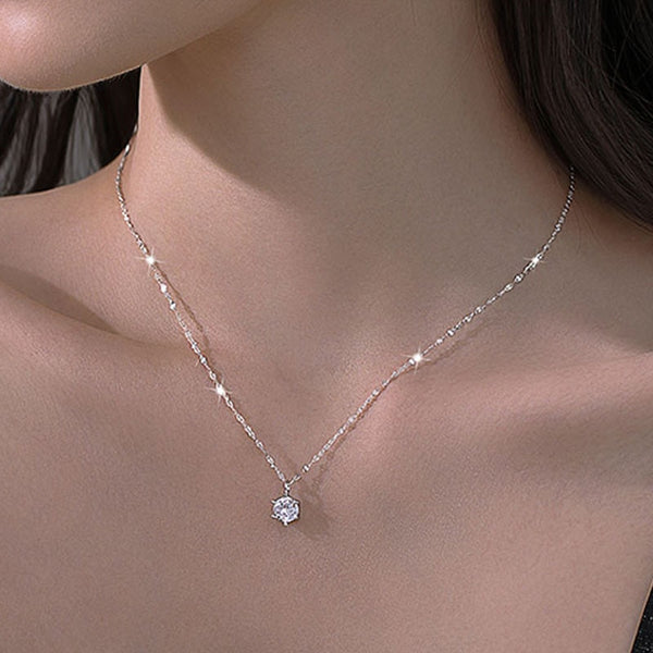 925 Sterling Silver AAA Zircon Choker Necklaces | Female Fashion - Robust Quality Store