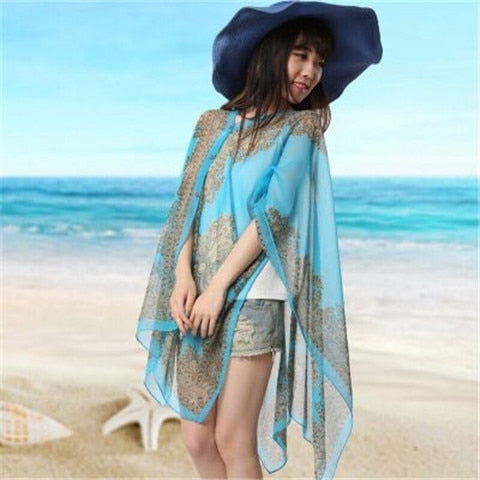 Fashion Printed Poncho Bikini Cover - Robust Quality Store