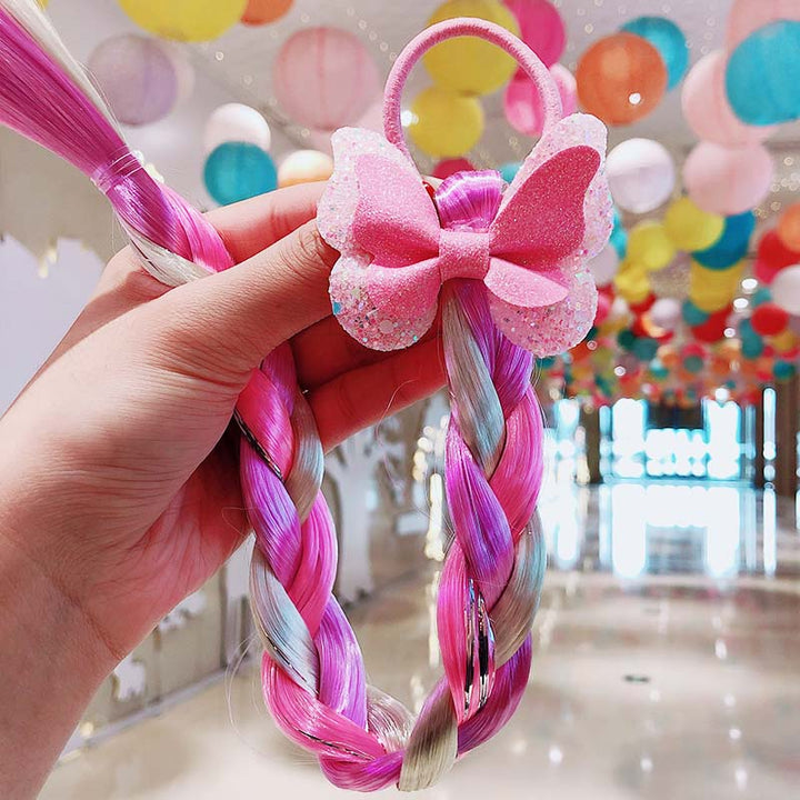 Girls Cute Cartoon Bow Butterfly Colorful Braid - Robust Quality Store