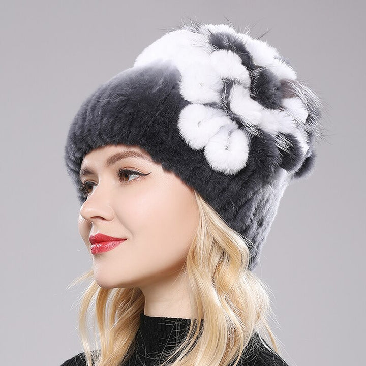 Women Genuine Rex Rabbit Fur Hats - Robust Quality Store