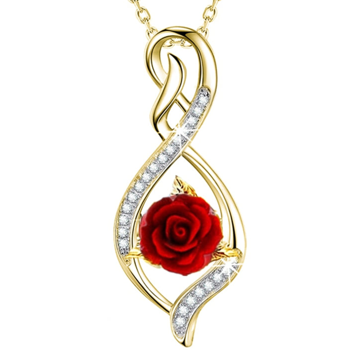 Gold Plated Rose Necklace - Robust Quality Store