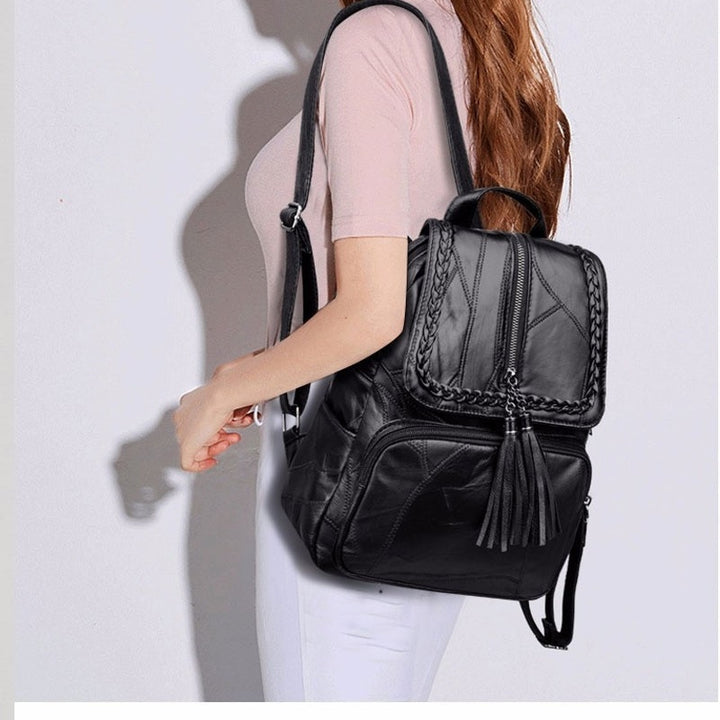 Girl's Casual Leather Backpack - Robust Quality Store