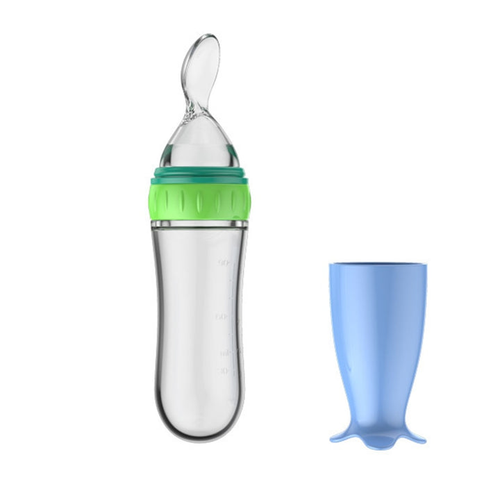 Squeezable Feeding Bottle with Spoon Attachment - Robust Quality Store