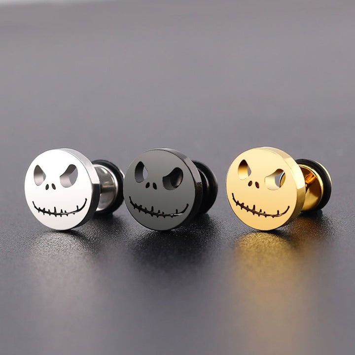 Unisex Round Halloween Stud Earrings - Robust Quality Store