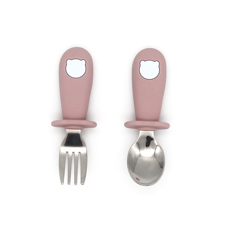 Baby Food Feeding Spoon & Fork Cartoon Tableware Set - Robust Quality Store