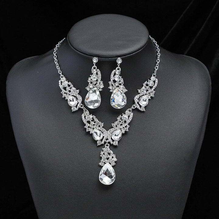 Crystal Necklace with Earrings for Women - Robust Quality Store