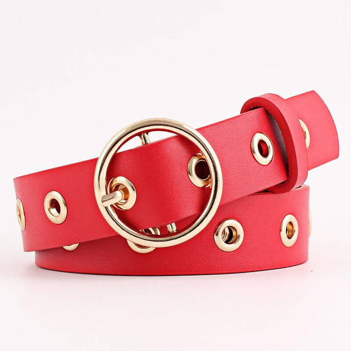 Women’s Round Buckle Grommet-Belts - Robust Quality Store