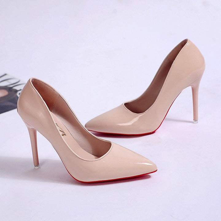 Women 39's High Heel Pointed Toe Stiletto Red Bottom Shoes - Robust Quality Store