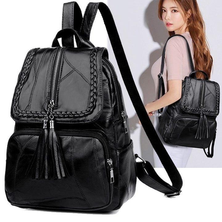 Girl's Casual Leather Backpack - Robust Quality Store