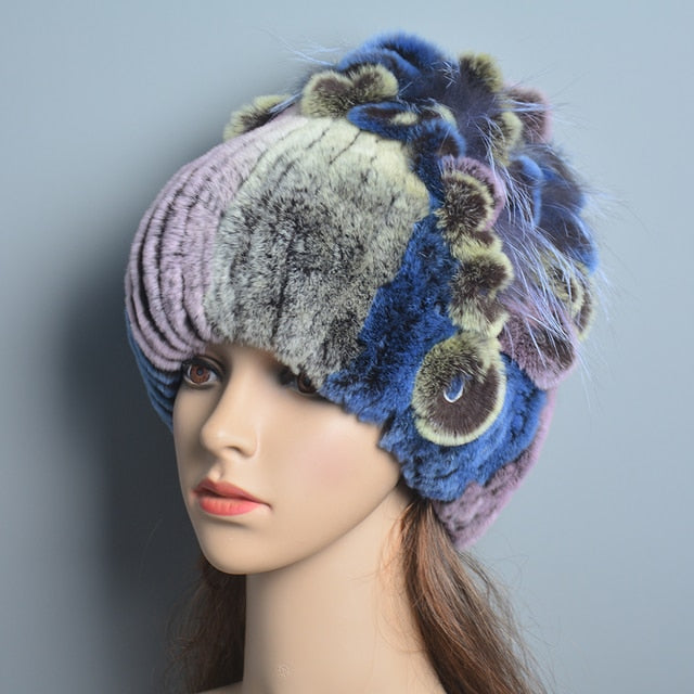 Women Genuine Rex Rabbit Fur Hats - Robust Quality Store