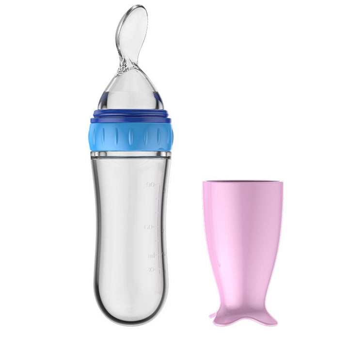 Squeezable Feeding Bottle with Spoon Attachment - Robust Quality Store