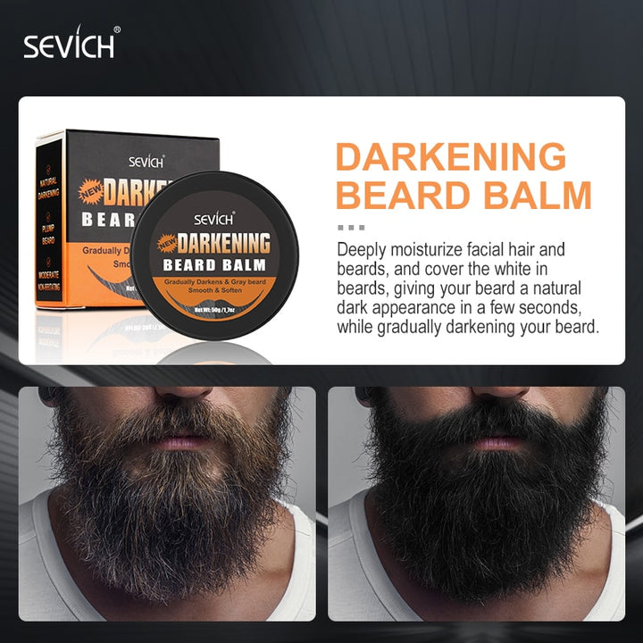 Men's Dark Beard Shampoo Dyeing Cream & Wax - Robust Quality Store