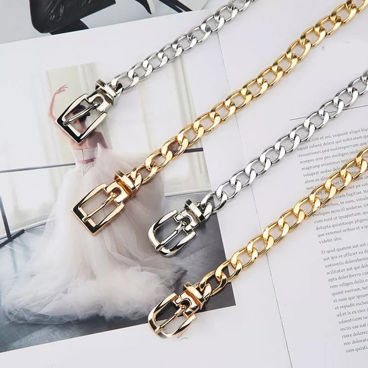 Lady Punk Metal Gold Silver Waist Chain Jeans Belts - Robust Quality Store