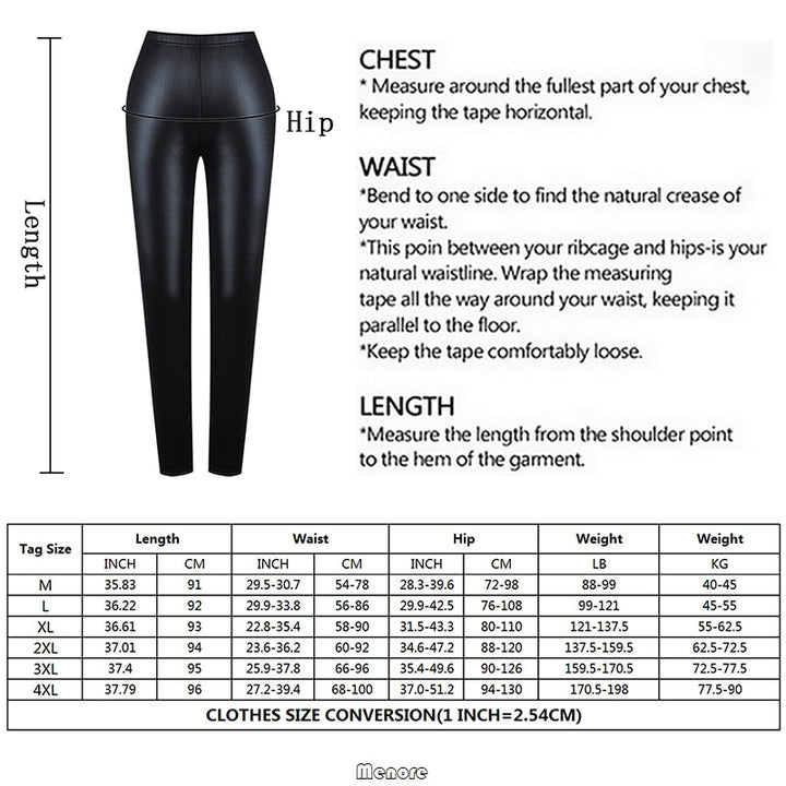 Leather High Waist Thermal Tights - Robust Quality Store