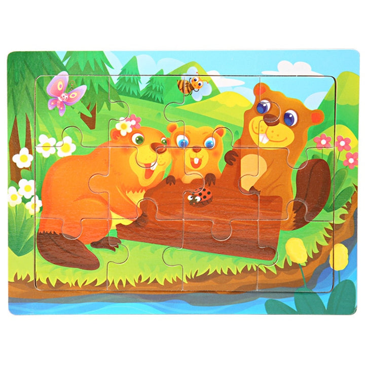 Kids Toy Wood Puzzle Wooden - Robust Quality Store