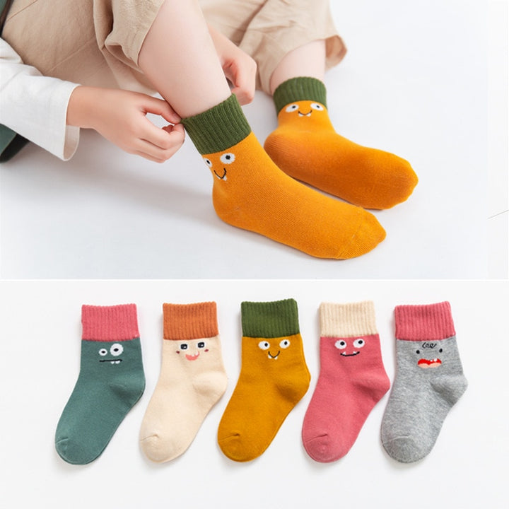 Cute Cartoon Pattern Children Cotton Socks (5Pairs) - Robust Quality Store