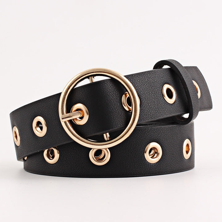 Women’s Round Buckle Grommet-Belts - Robust Quality Store