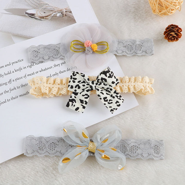 Girls Flower Headbands 3Pcs | Baby girl bow Accessories - Robust Quality Store