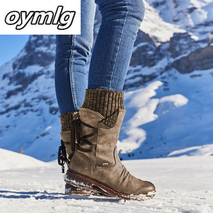 Women's Mid-Calf Suede Winter Boots - Robust Quality Store