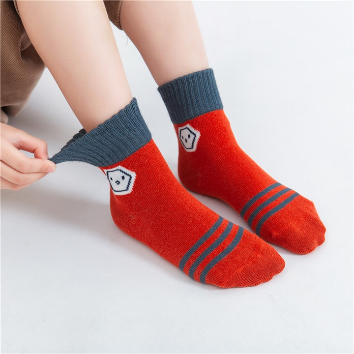 Cute Cartoon Pattern Children Cotton Socks (5Pairs) - Robust Quality Store