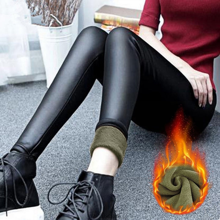 Leather High Waist Thermal Tights - Robust Quality Store