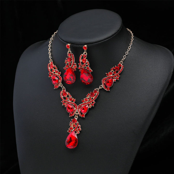 Crystal Necklace with Earrings for Women - Robust Quality Store