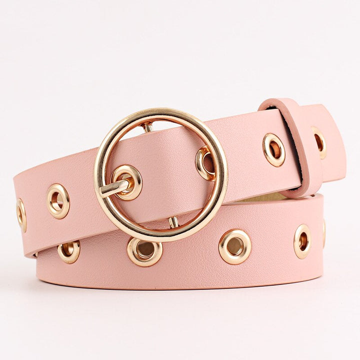 Women’s Round Buckle Grommet-Belts - Robust Quality Store