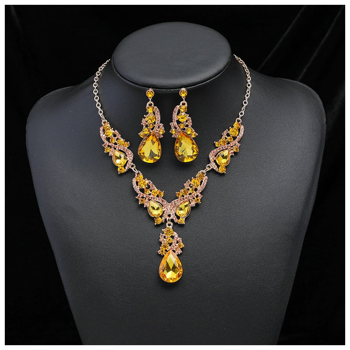 Crystal Necklace with Earrings for Women - Robust Quality Store