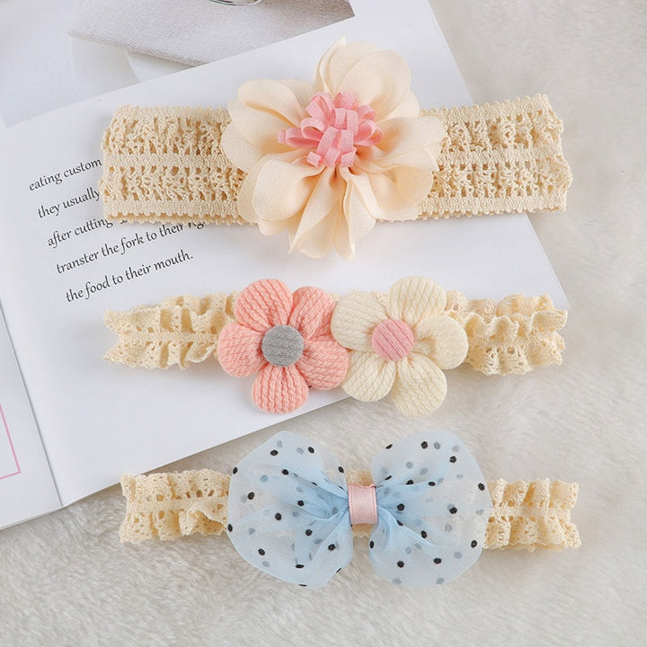 Girls Flower Headbands 3Pcs | Baby girl bow Accessories - Robust Quality Store