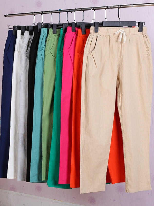 Women Pants Spring Summer | Harem Pants Cotton Linen - Robust Quality Store