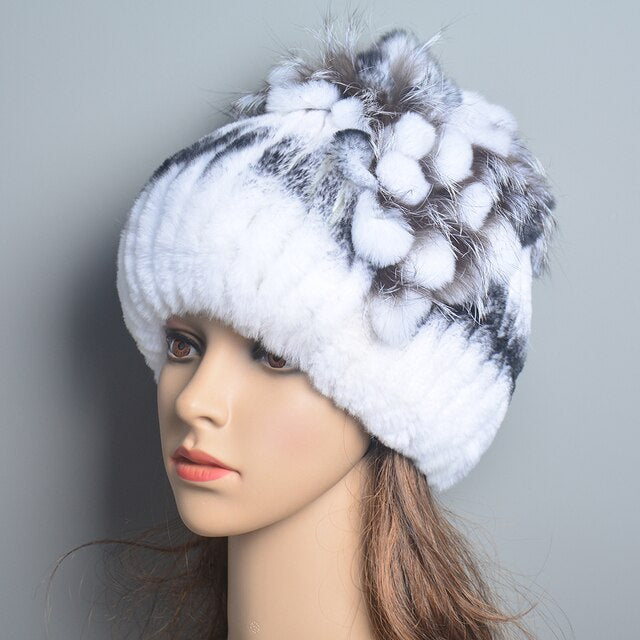 Women Genuine Rex Rabbit Fur Hats - Robust Quality Store