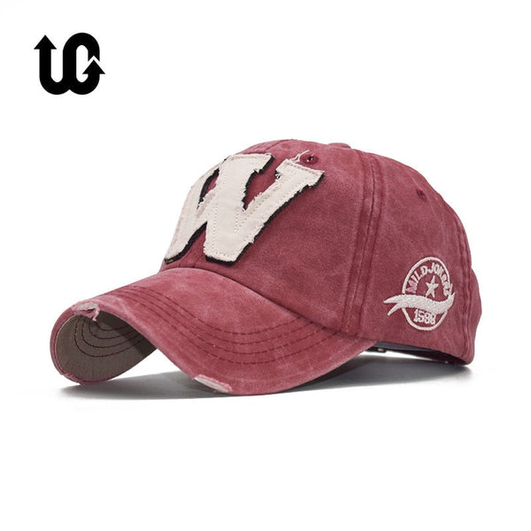 Cotton Embroidery Letter W Baseball Cap Unisex - Robust Quality Store